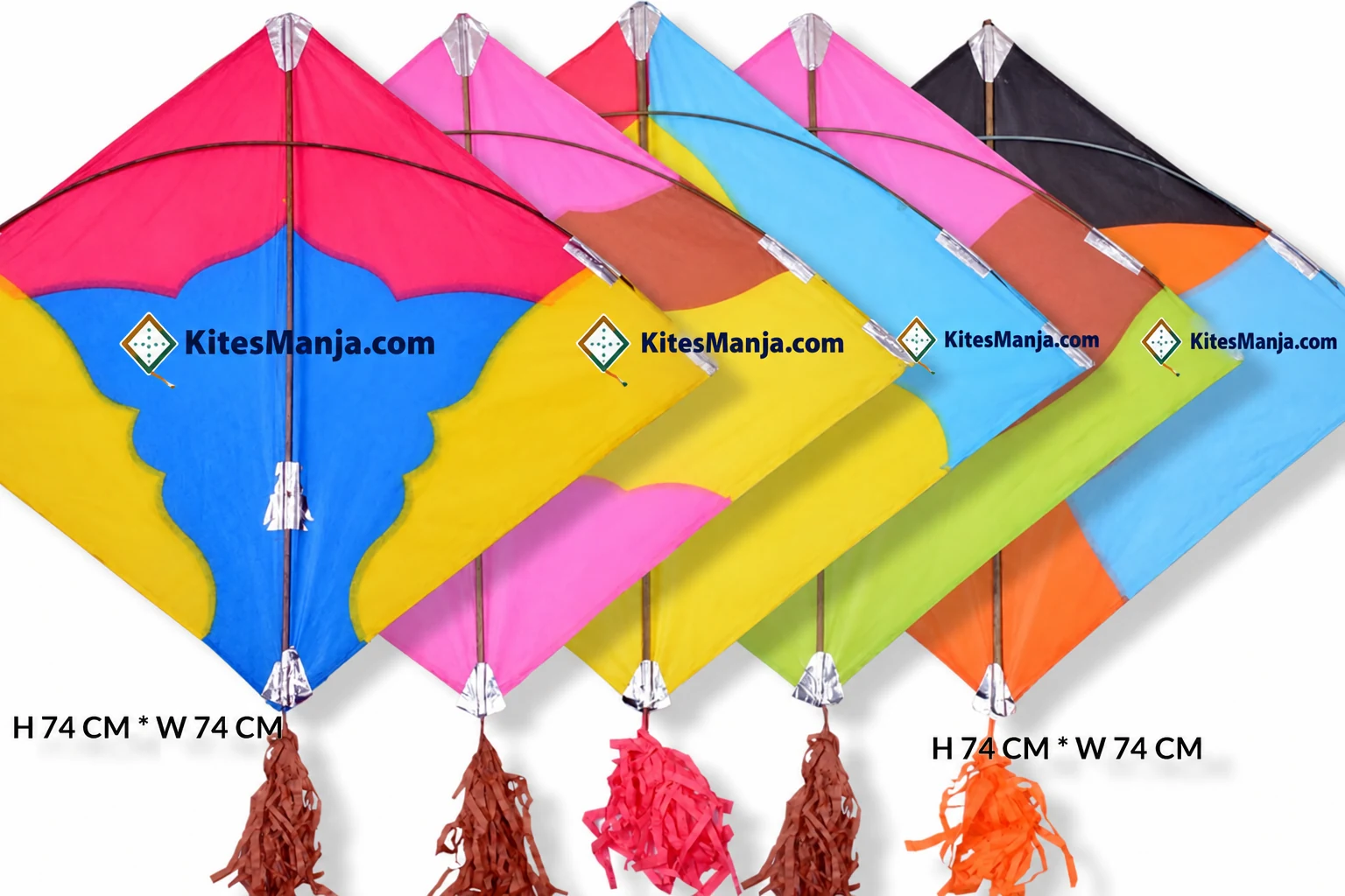 40 Designer Ponia Ghesiya Khambhati Kites (Size 74*74 Centimeter),0.75 Tawa + Free Shipping