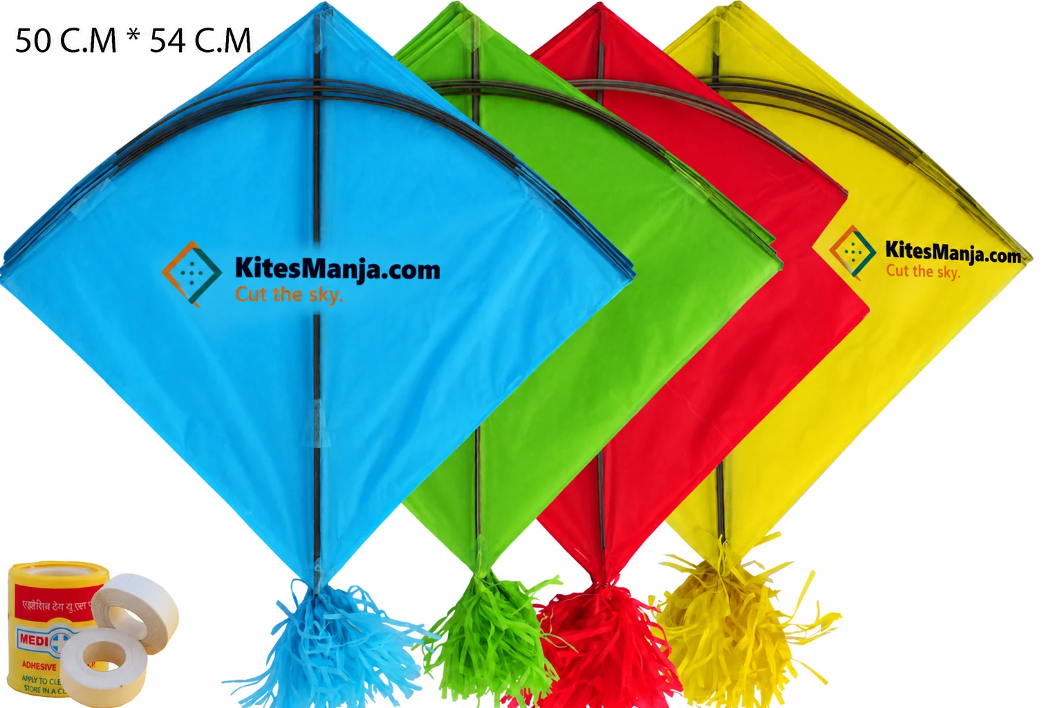 40 Colour Indian Fighter Rocket Kites (Size 50 * 54 Centimeters)