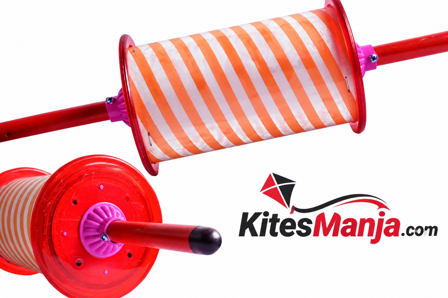 2 Reel Capacity Empty Acrylic Spool/Firki/Charkhi For Kite Flying + Free Shipping