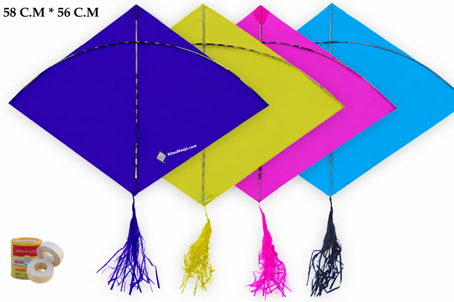 40 Cheel Ghesia Kites (Size 56*58 Centimeter) + Free Shipping
