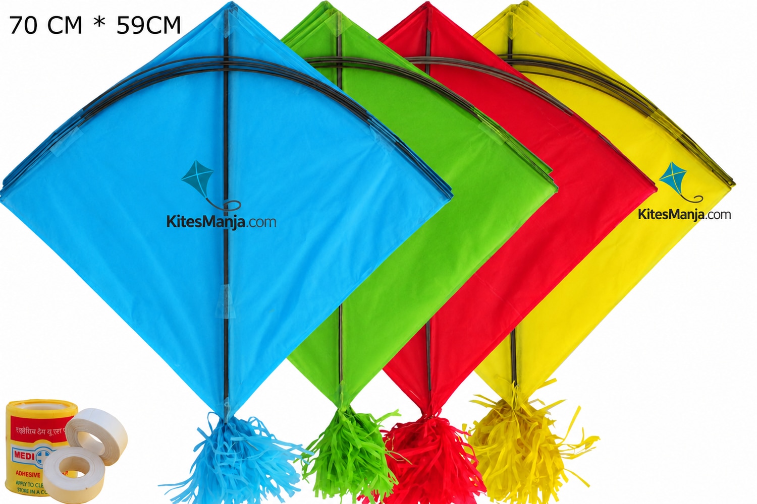 40 Color Adadhiya Indian Fighter Rocket Kites (Size 70 * 59 Centimeters)