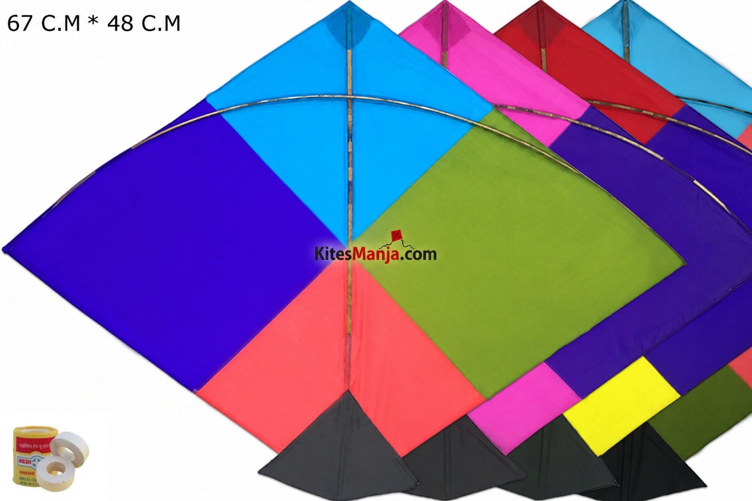 40 Designer Fighter Adadhiya Cheel Kites (Size 67*48 Centimeters) + Free Shipping