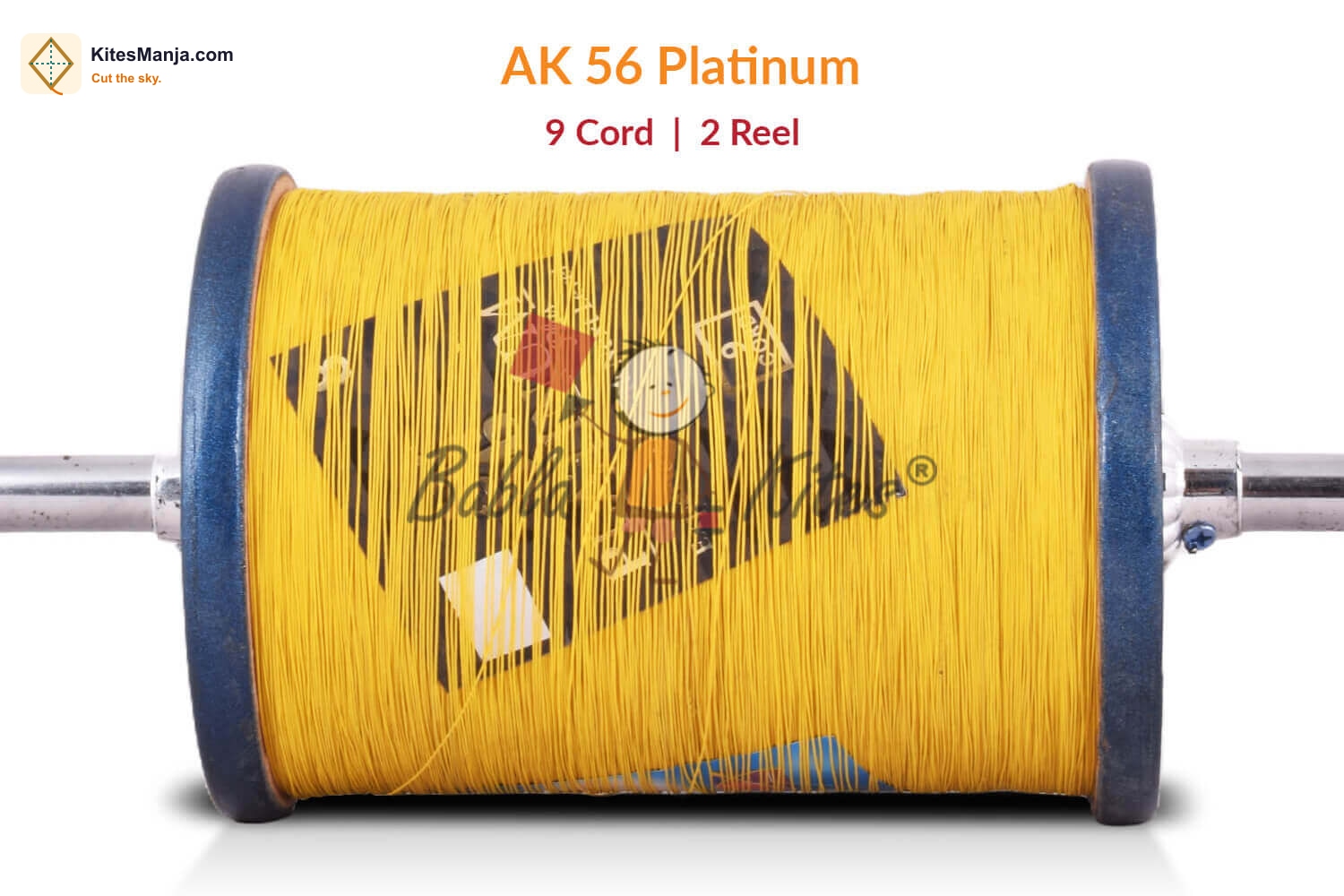 9 Cord All New AK 56 Platinum Plus Panda Manjha (250 gm/2.5 Reel) Made by Bareli Experts (6 Time Coating Manjha) + Free Shipping