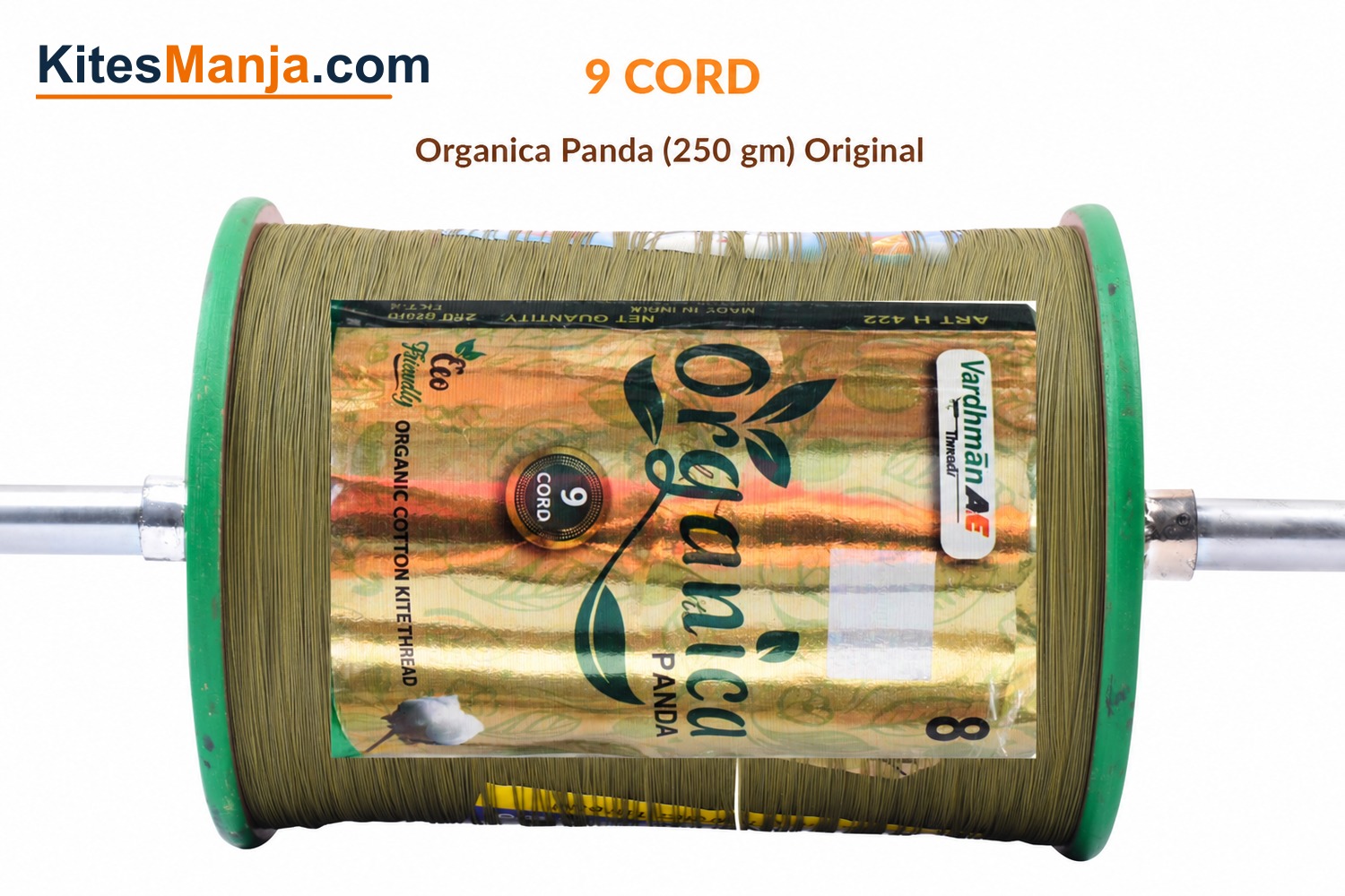 9 Cord All New Organica Panda Manjha (250 gm/2.5 Reel) Made by Bareli Experts + Free Shipping