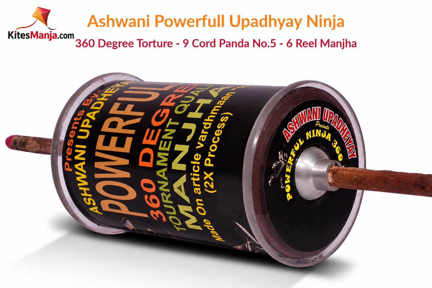 Ashwani Upadhyay Powerfull Ninja 360 Degree Torture – 9 Cord Panda 5 (6 Reel) Manjha