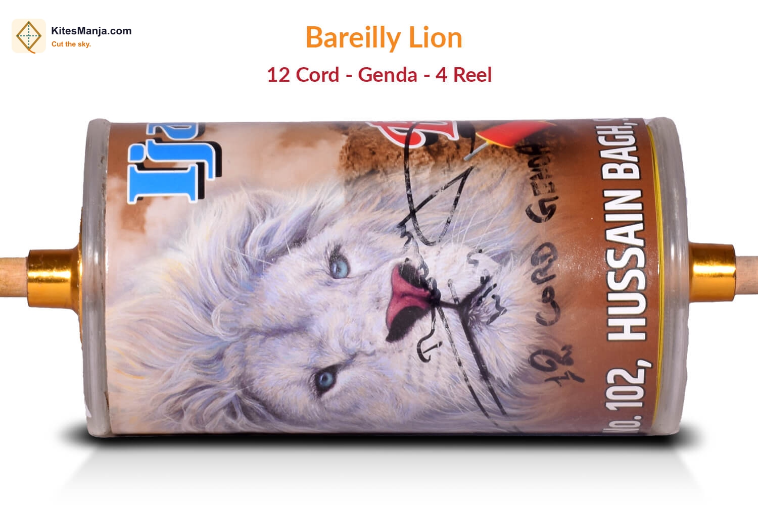 Exclusive Original Bareilly Lion 12 Cord Genda / Black Bear (4 Reel/500gm) Manjha + Free Shipping
