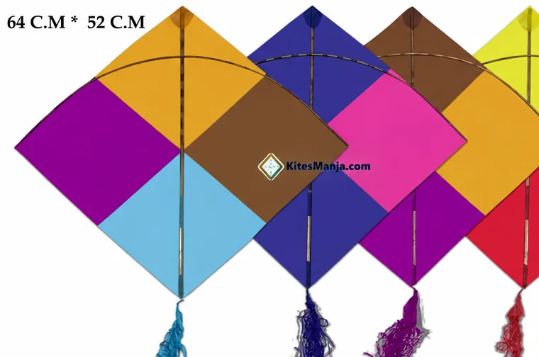 40 Colour Indian Designer Fighter Rocket Kites (Size 64 * 52 Centimeter)