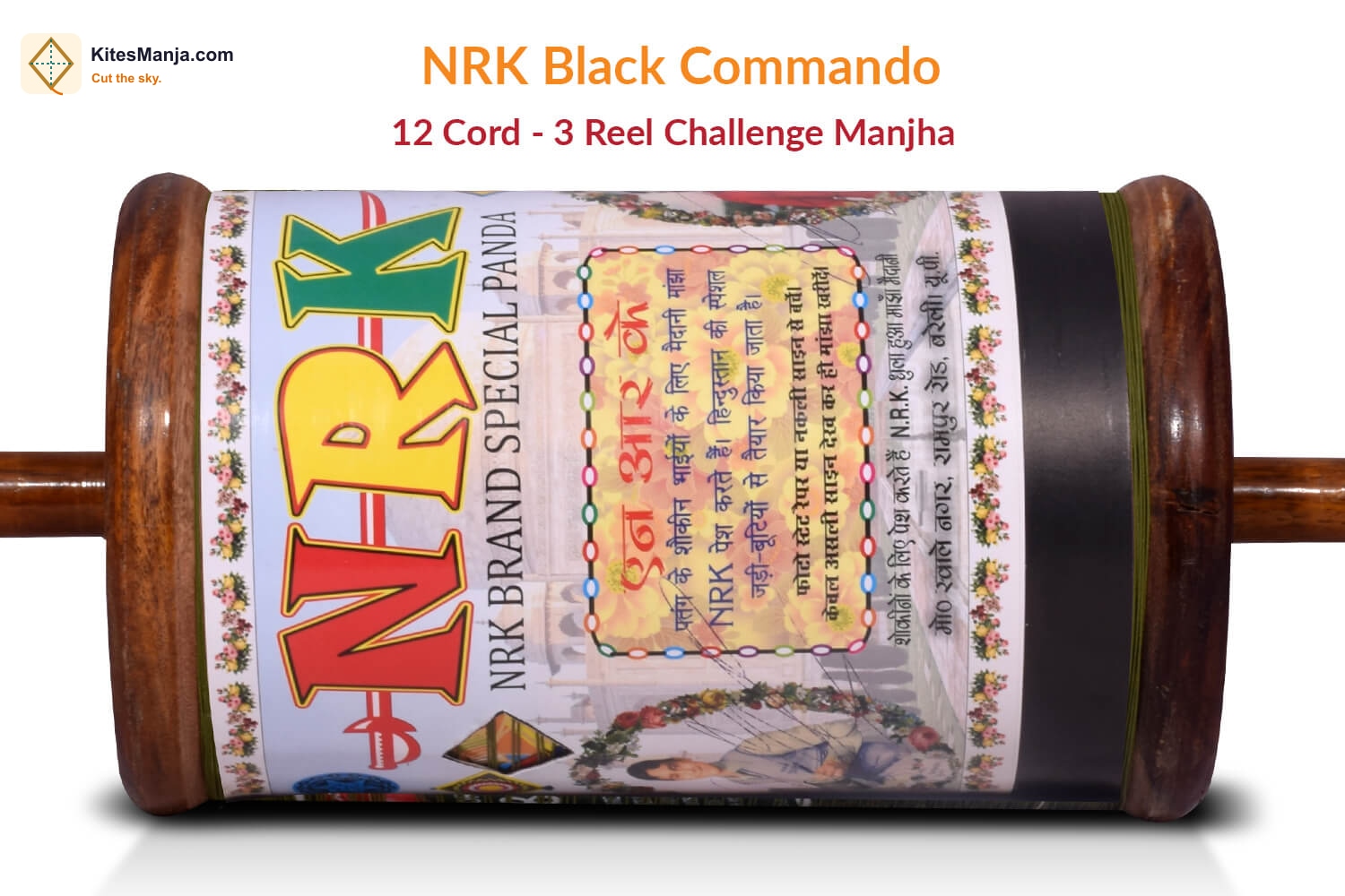 Original NRK Black Commando 12 Cord Challenge Manjha (3 Reel)