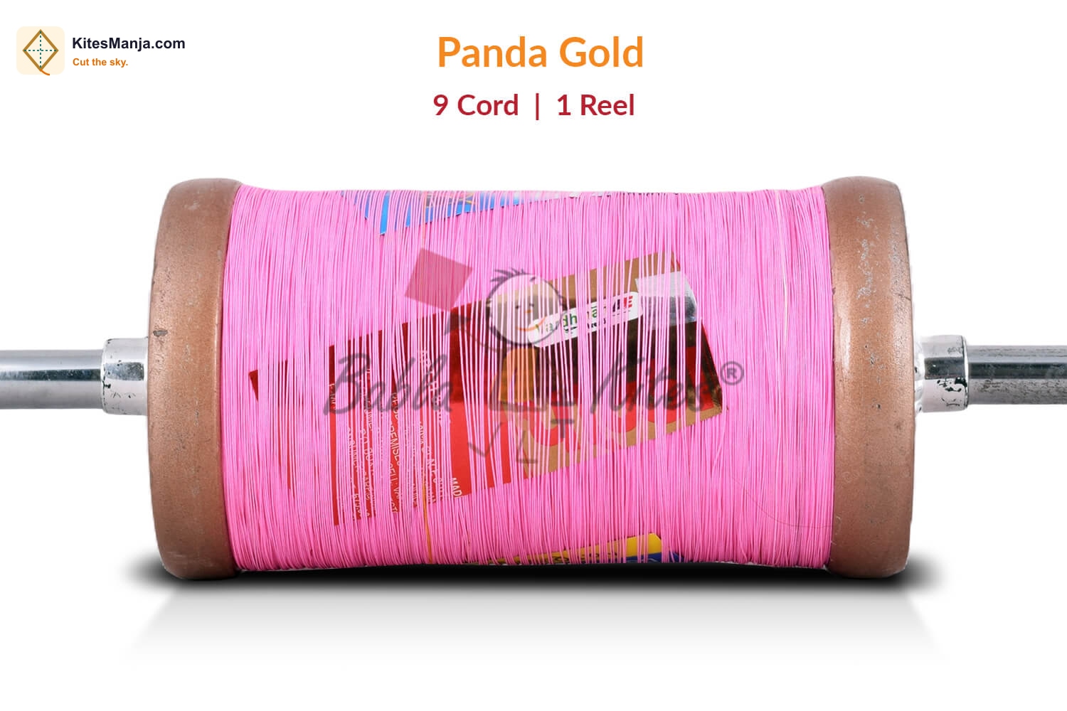 Panda Gold 9 Cord Manjha (1 Reel) Extra Strong Kite Thread Cutting Manjha + Free Shipping
