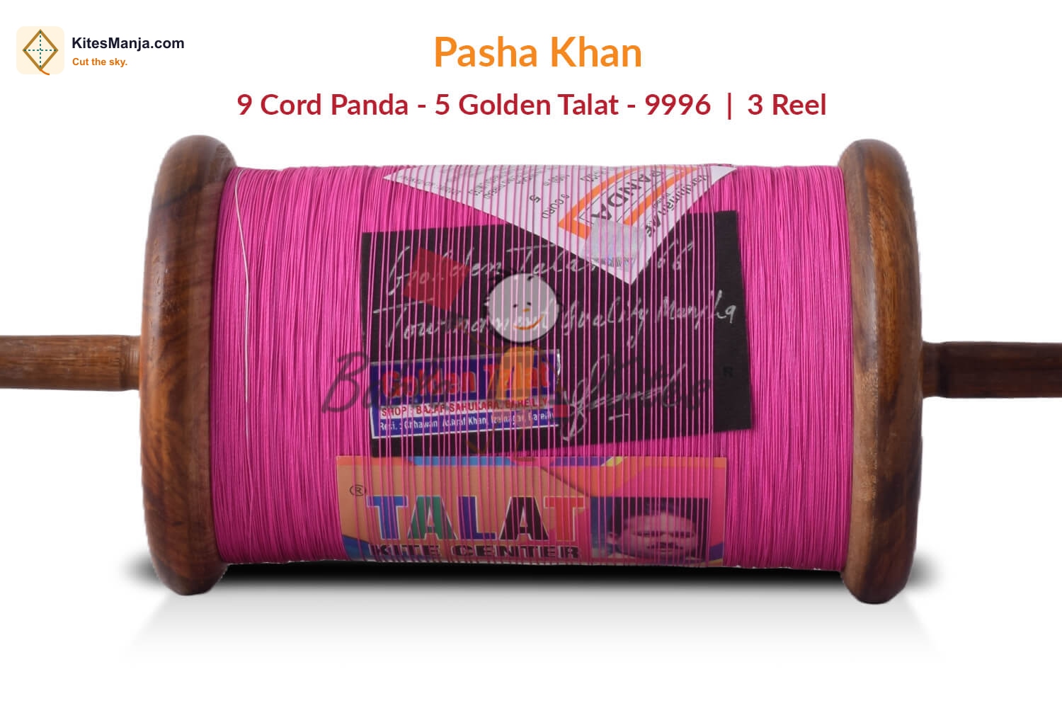 Pasha Khan Manjha – 9 Cord 3 Reel Manjha – Golden Talat 9666 – Original